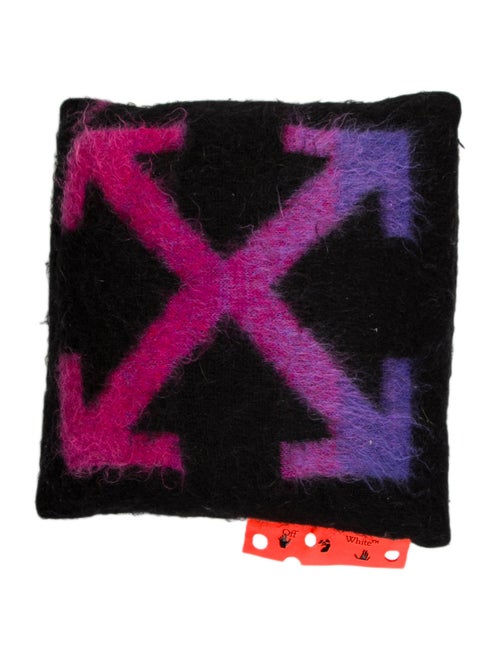 Off-White Black Gradient Mohair Throw Pillow