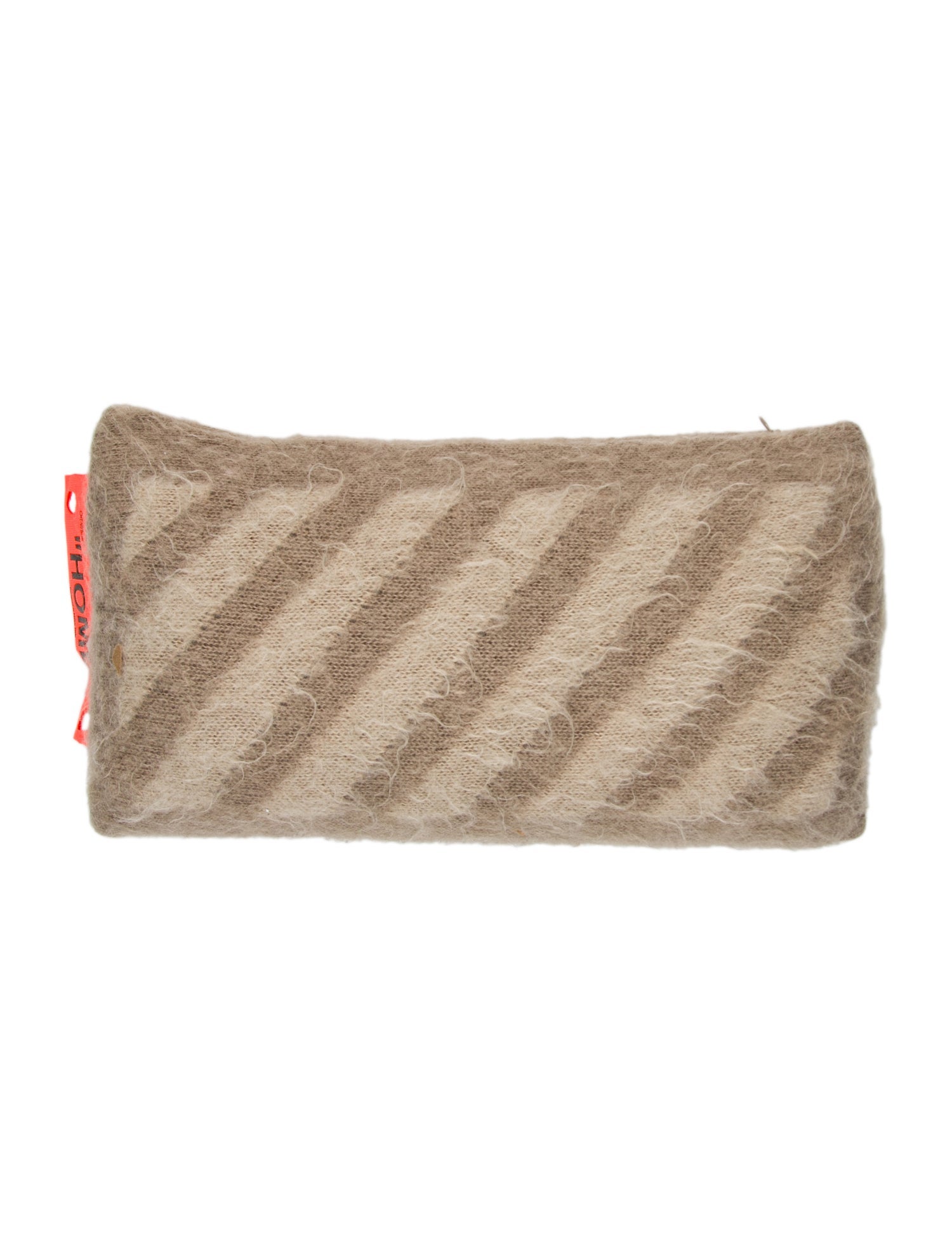 Off-White Virgil Abloh Diagonals Small Mohair Cushion