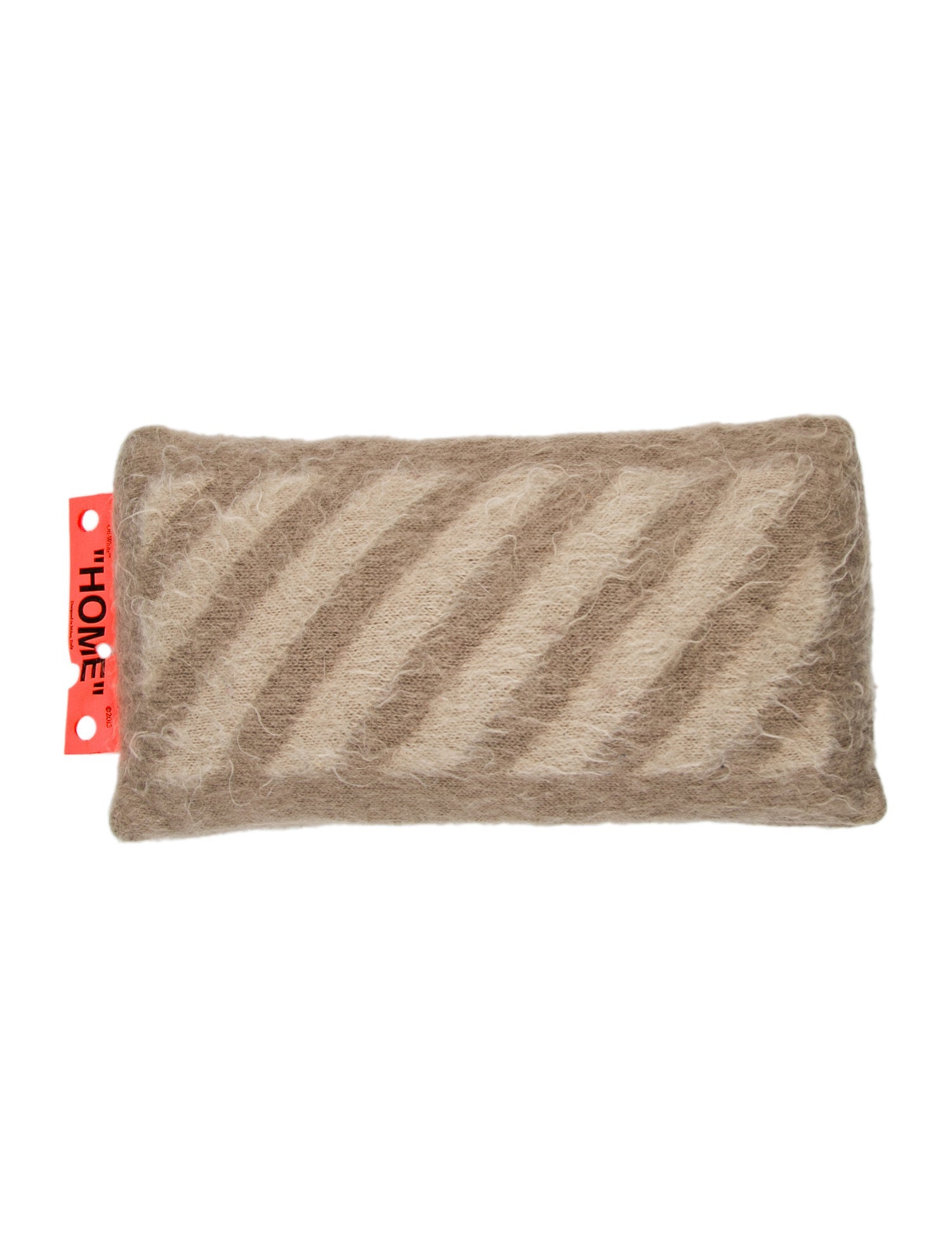 Off-White Virgil Abloh Diagonals Small Mohair Cushion