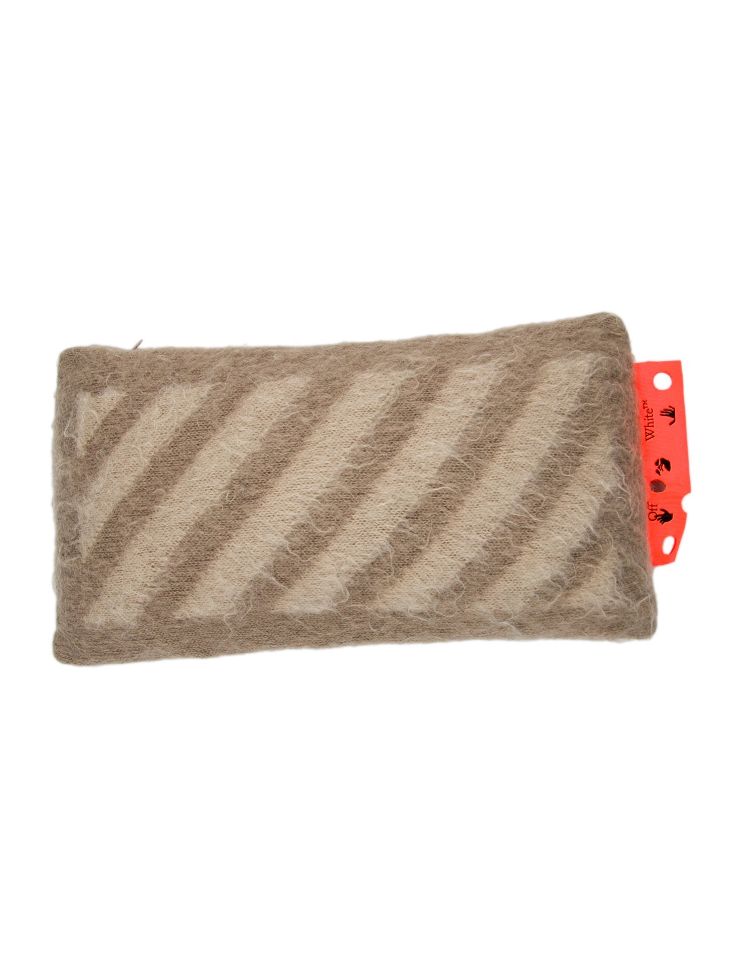 Off-White Virgil Abloh Diagonals Small Mohair Cushion