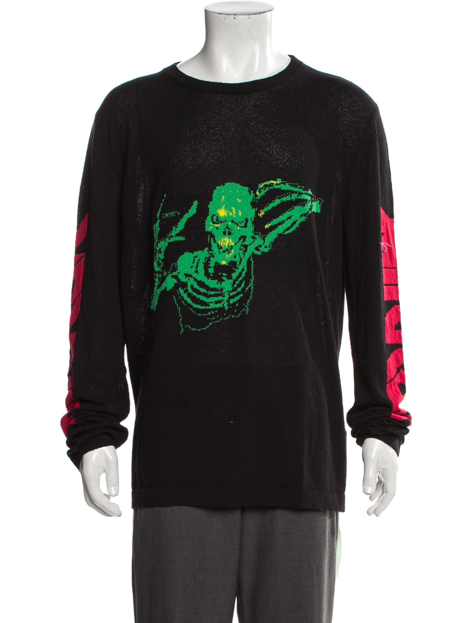 Off-White Mirror Skull Graphic Print Pullover