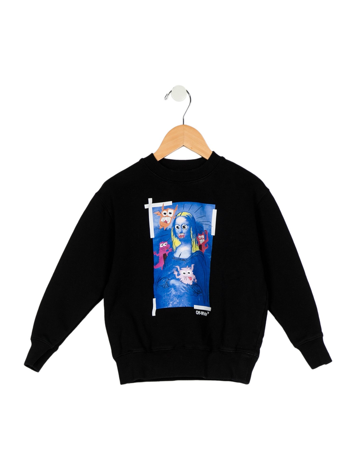 Off-White Kids' Mona Lisa Crewneck Sweater