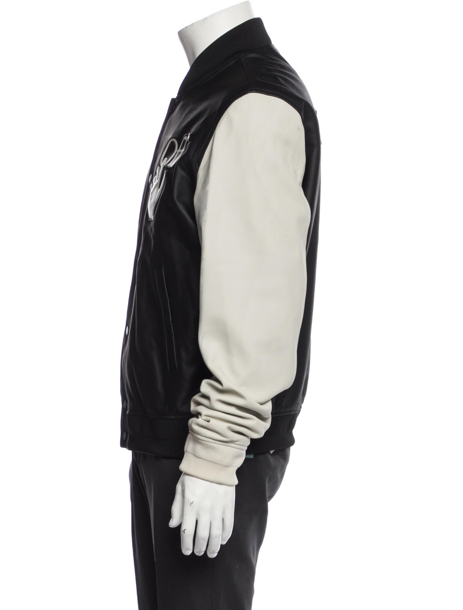 Off-White 2022 Signature Logo Varsity Jacket