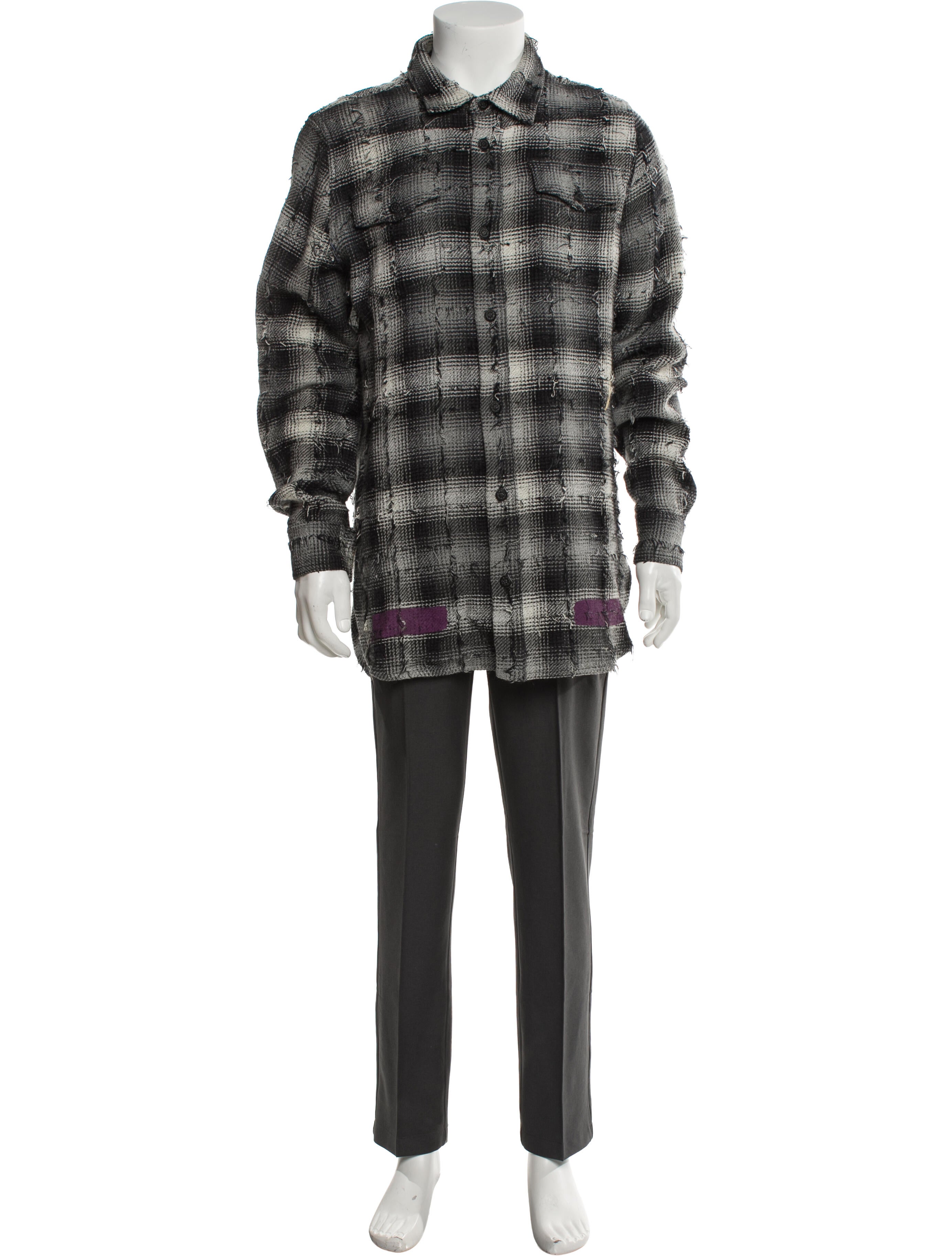 Off-White 2018 Plaid Print Dress Shirt