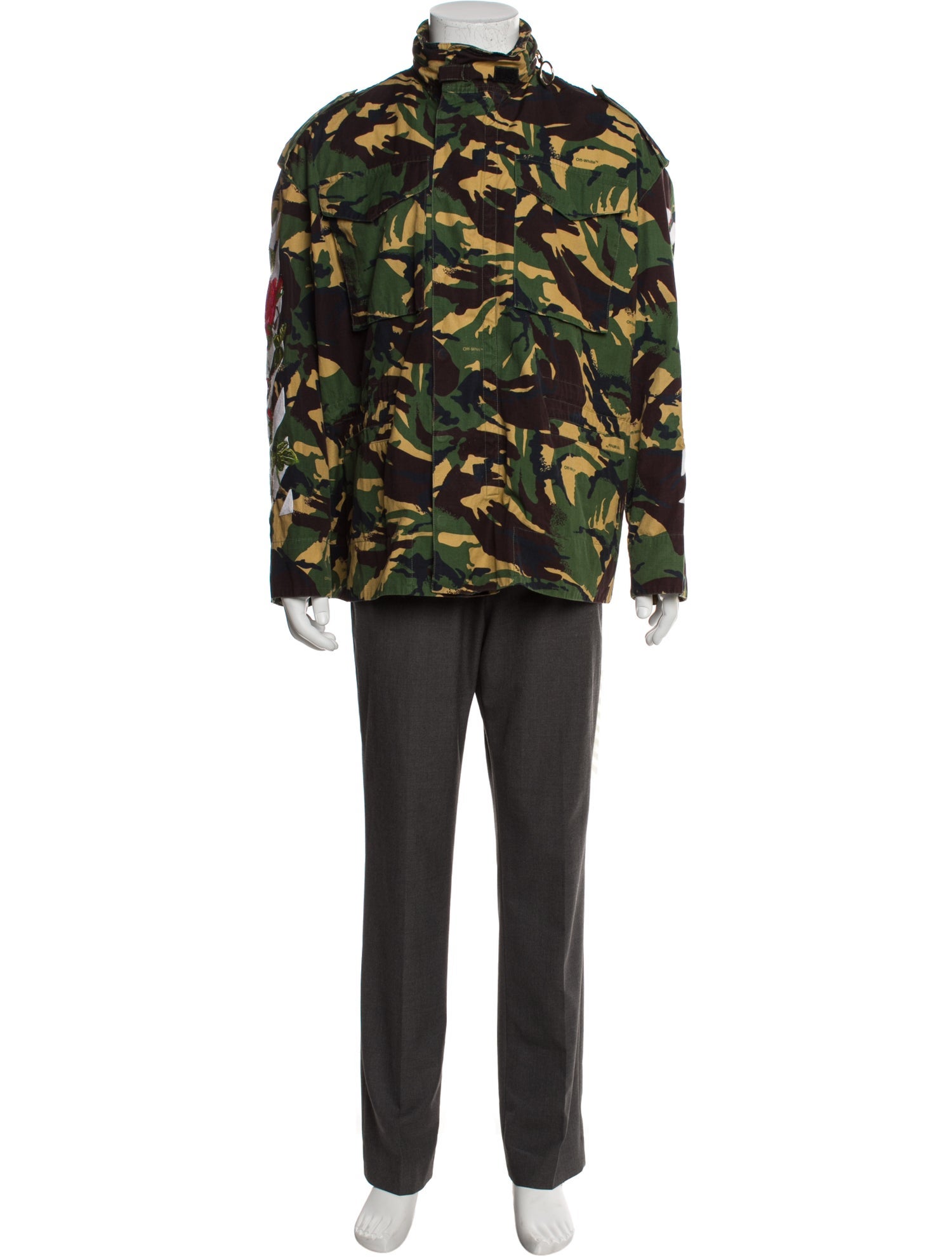 Off-White Camo Diagonals Camouflage Print Parka