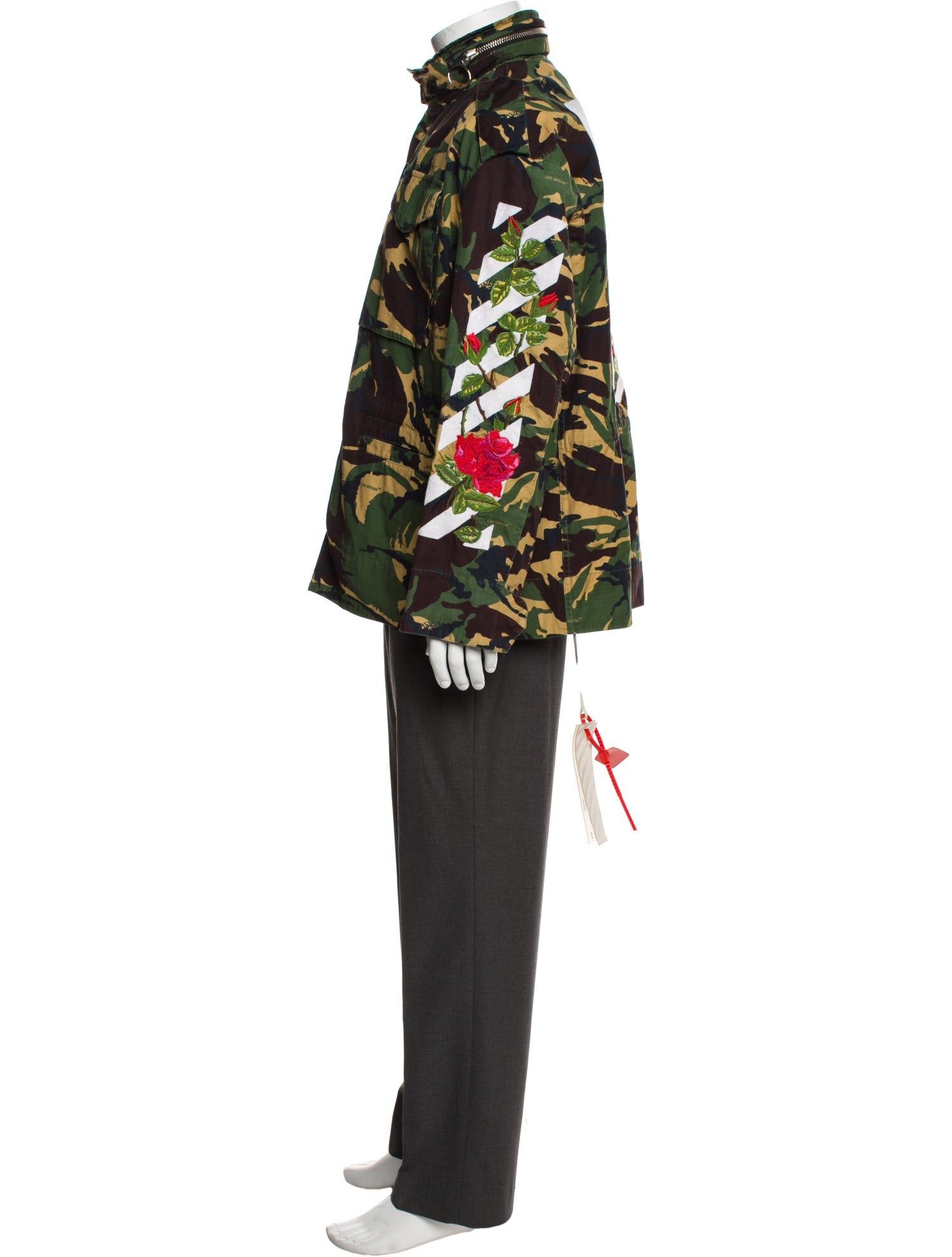 Off-White Camo Diagonals Camouflage Print Parka