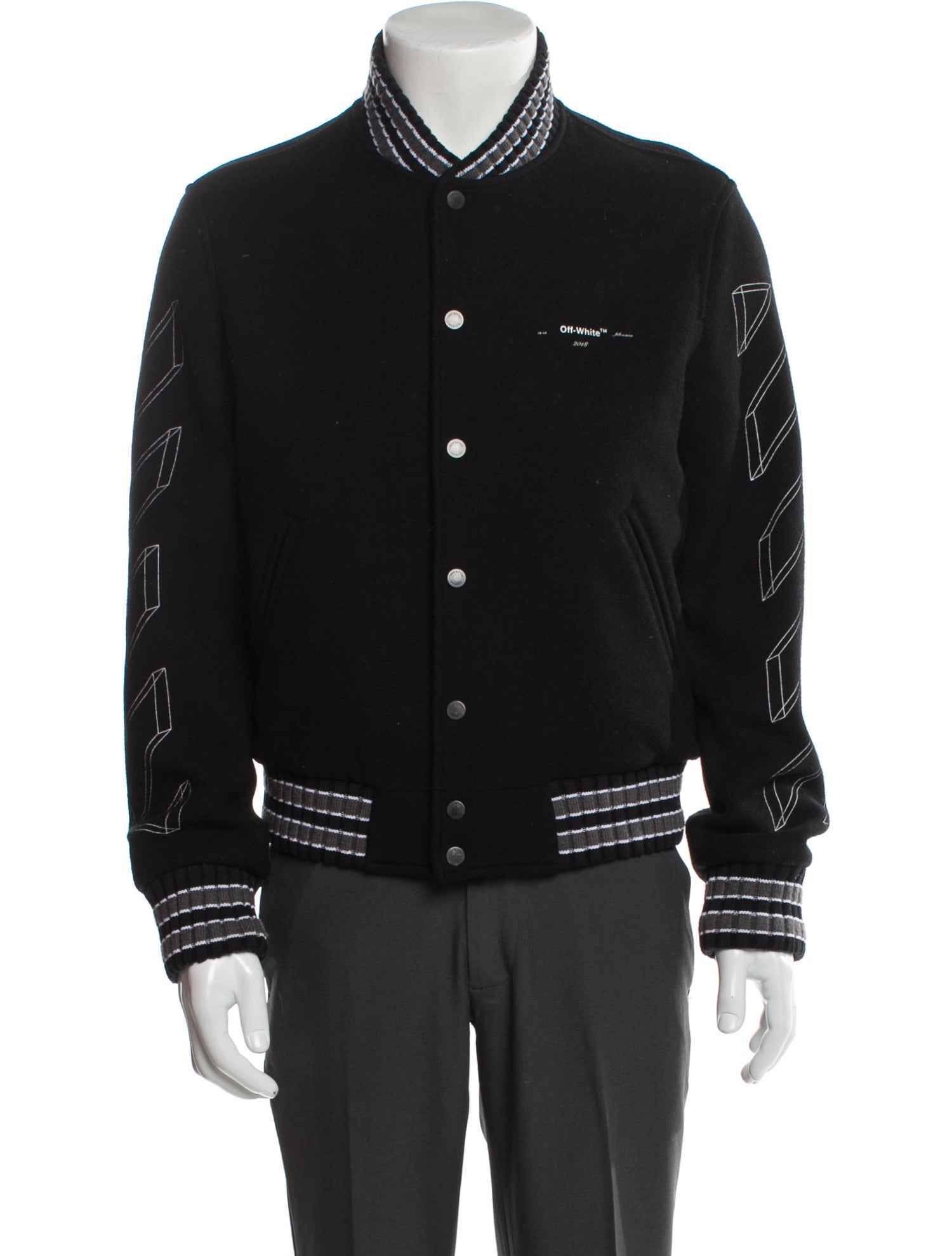 Off-White 2018 Wool Varsity Jacket