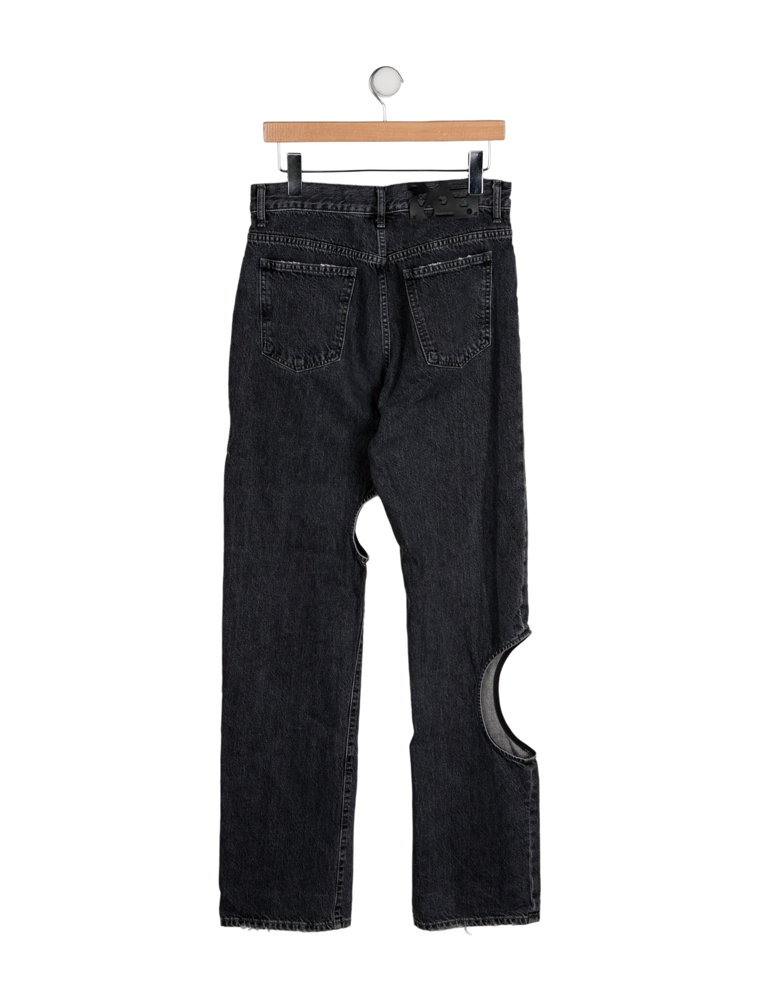 Off-White High-Rise Straight Leg Jeans