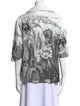 Off-White 2021 Floral Print Button-Up Top