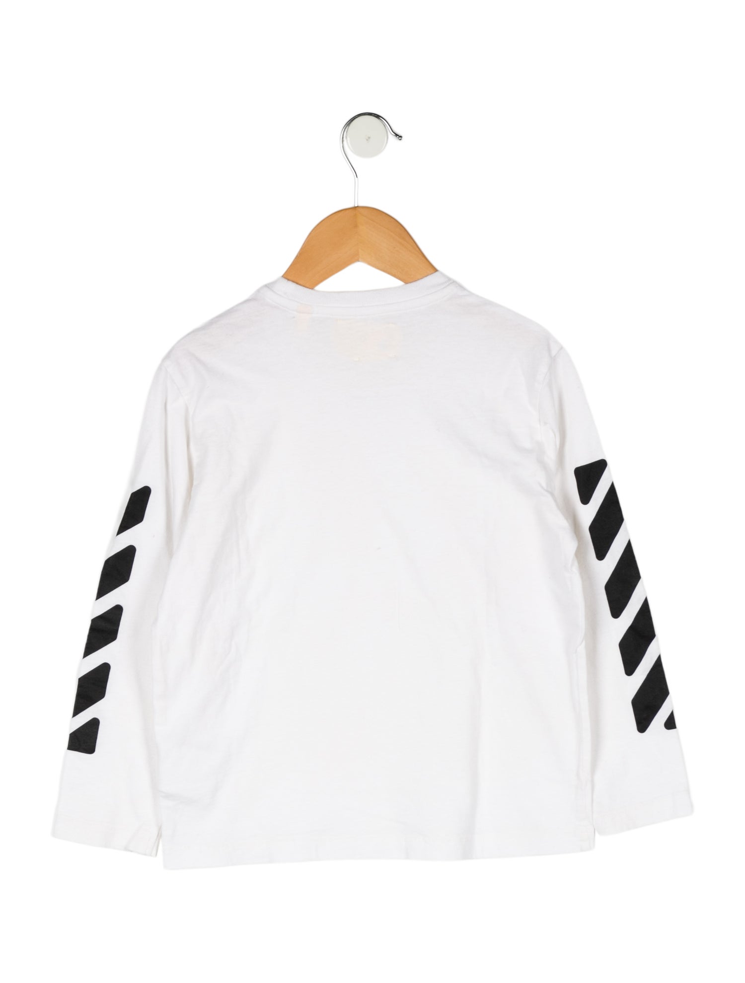Off-White Kids Diagonal Printed Long Sleeve T-Shirt