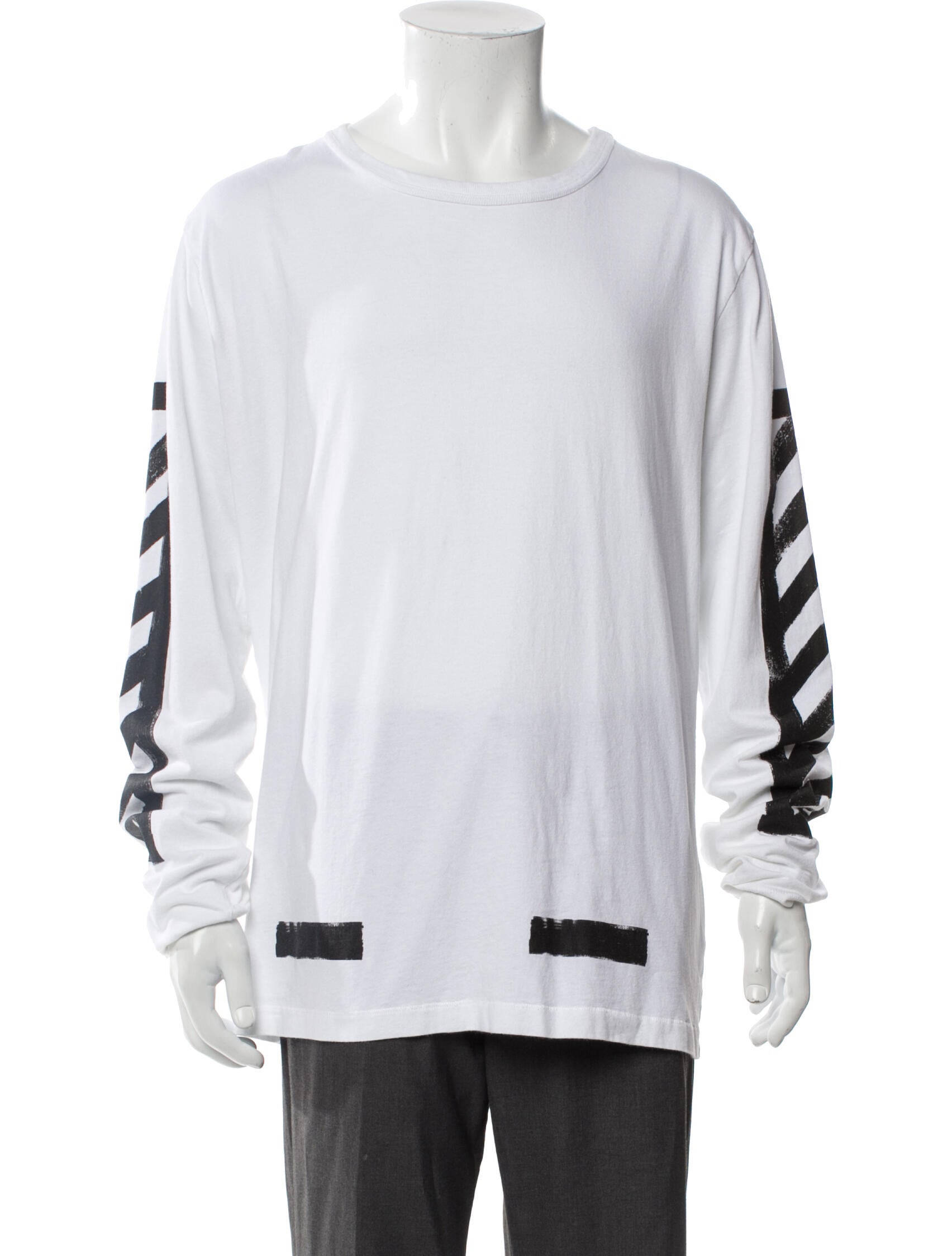 Off-White Brushed Diagonals Graphic Print T-Shirt