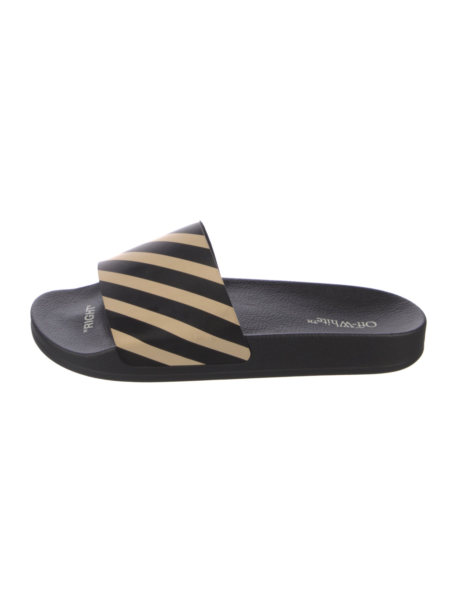 Off-White Diagonals PVC Slides