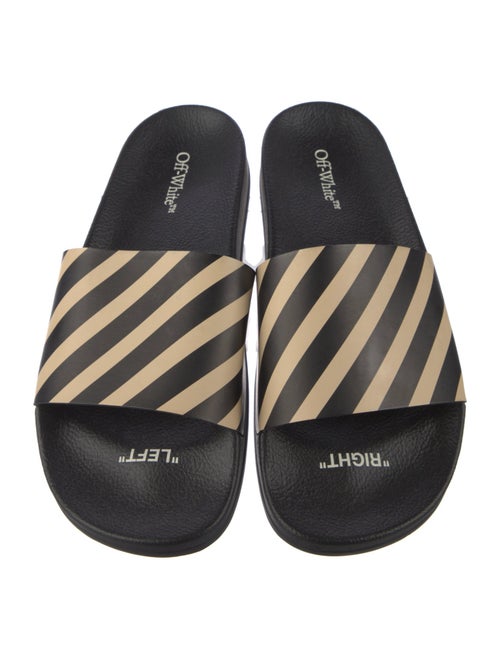 Off-White Diagonals PVC Slides