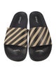 Off-White Diagonals PVC Slides