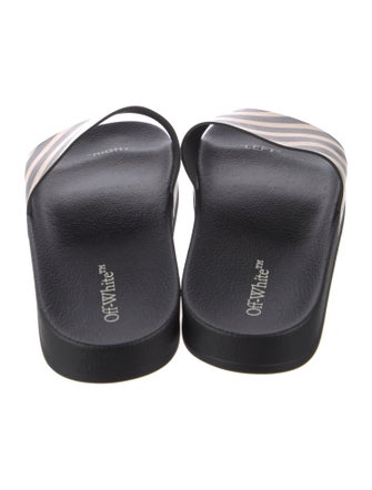 Off-White Diagonals PVC Slides
