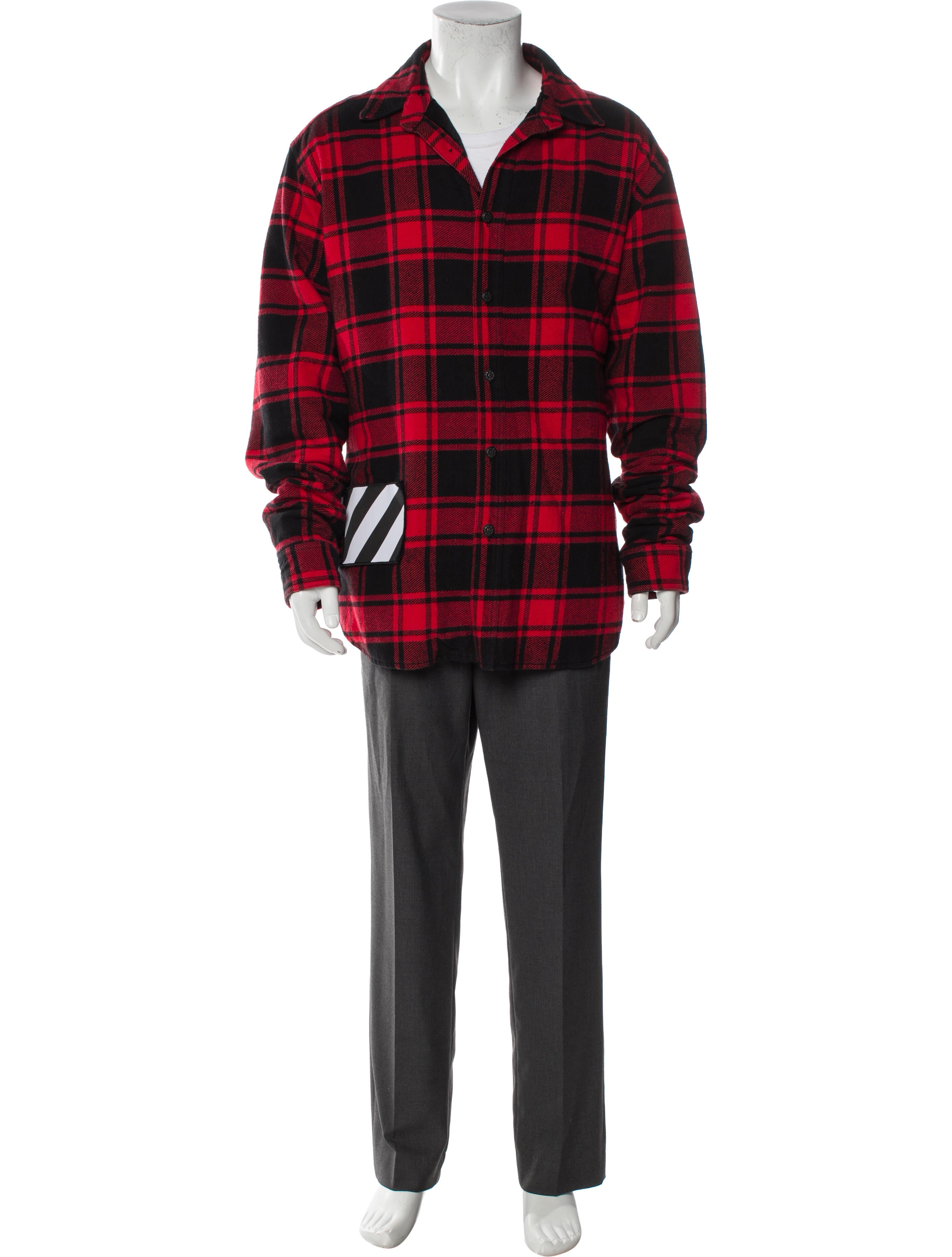 Off-White 2018 Diagonals Plaid Bomber Jacket