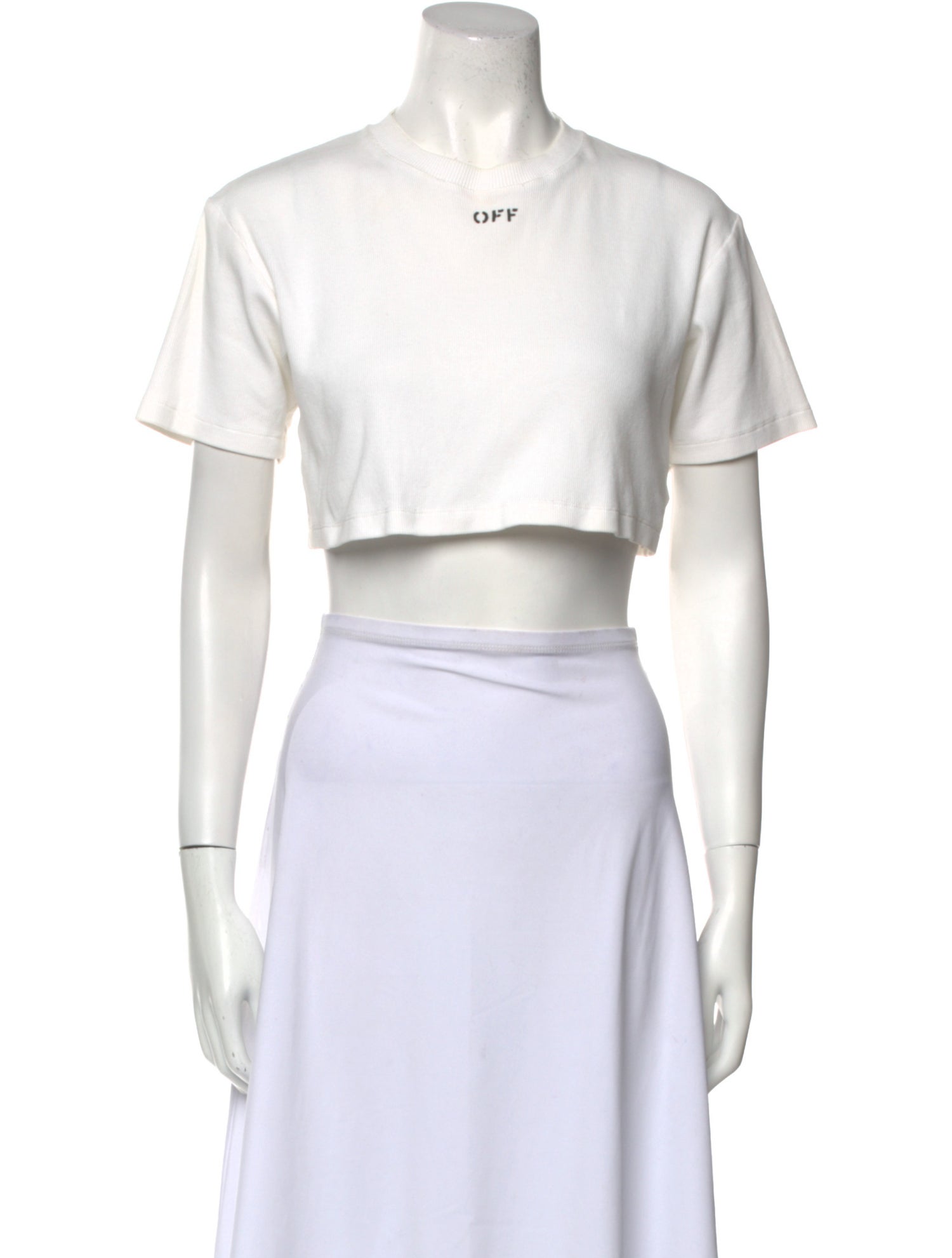 Off-White 2021 Crew Neck Crop Top