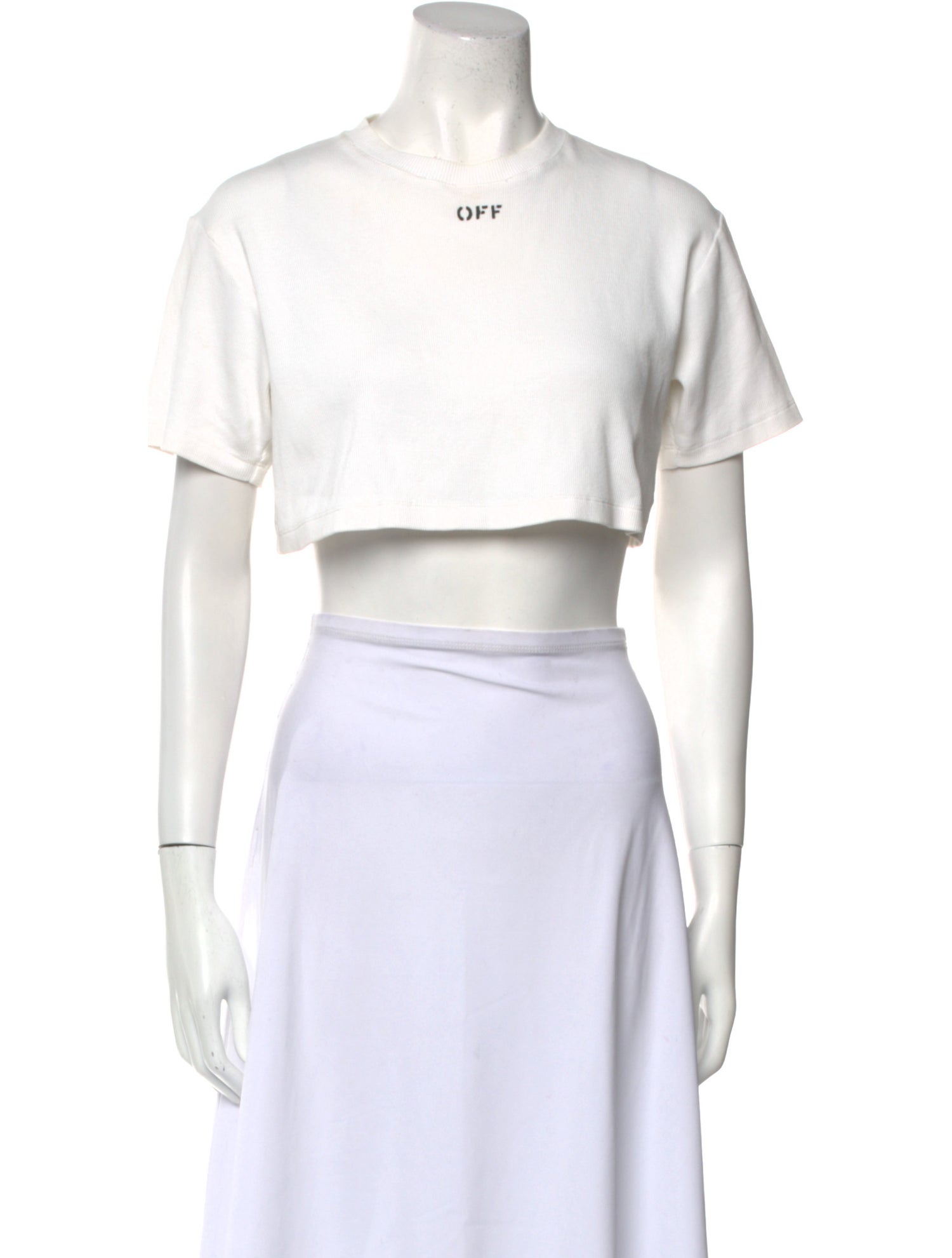 Off-White 2021 Crew Neck Crop Top