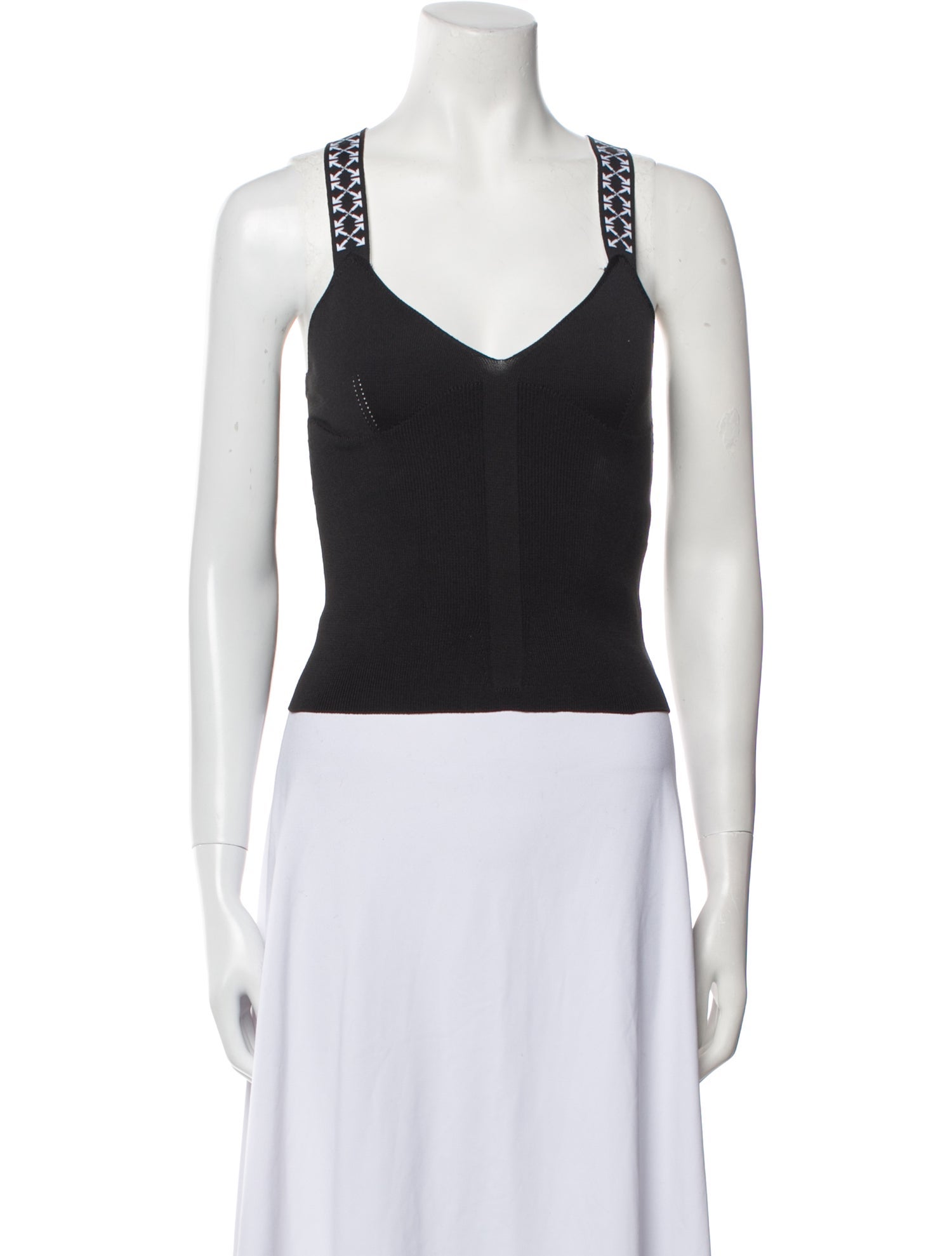 Off-White 2021 V-Neck Crop Top