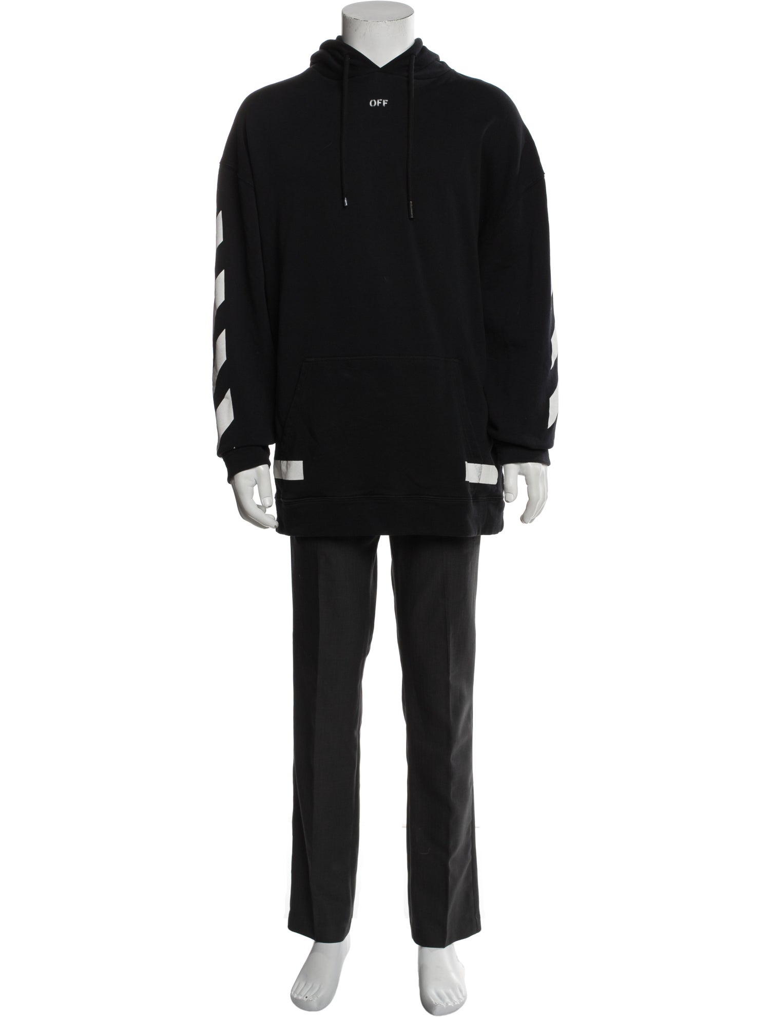 Off-White Graphic Print Turtleneck Hoodie