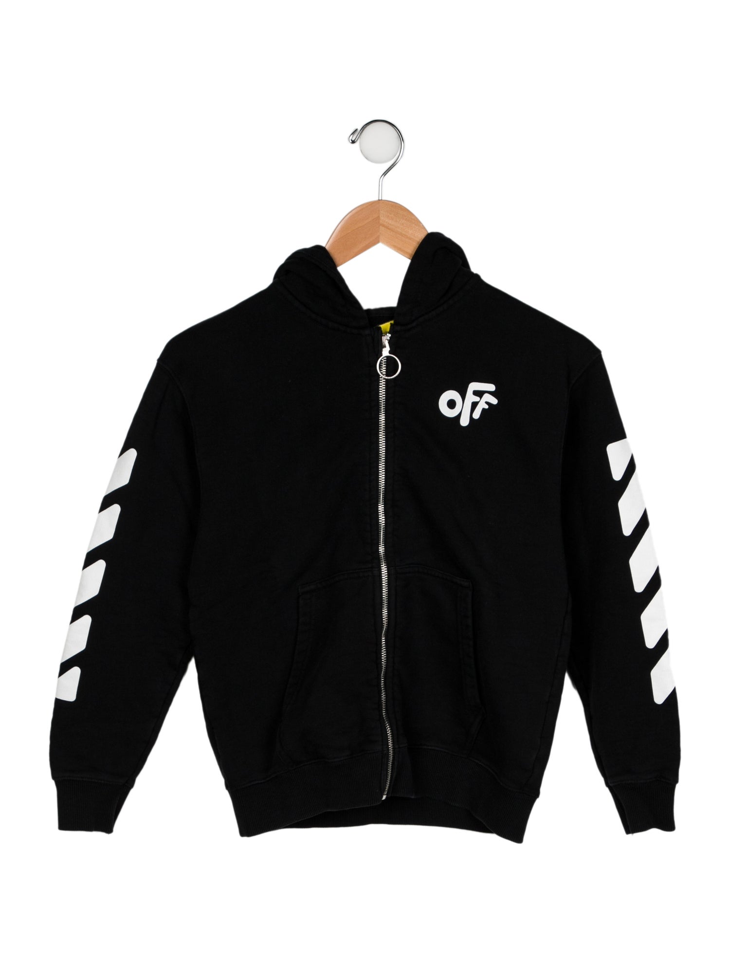 Off-White Diagonals Zip-Up Sweatshirt