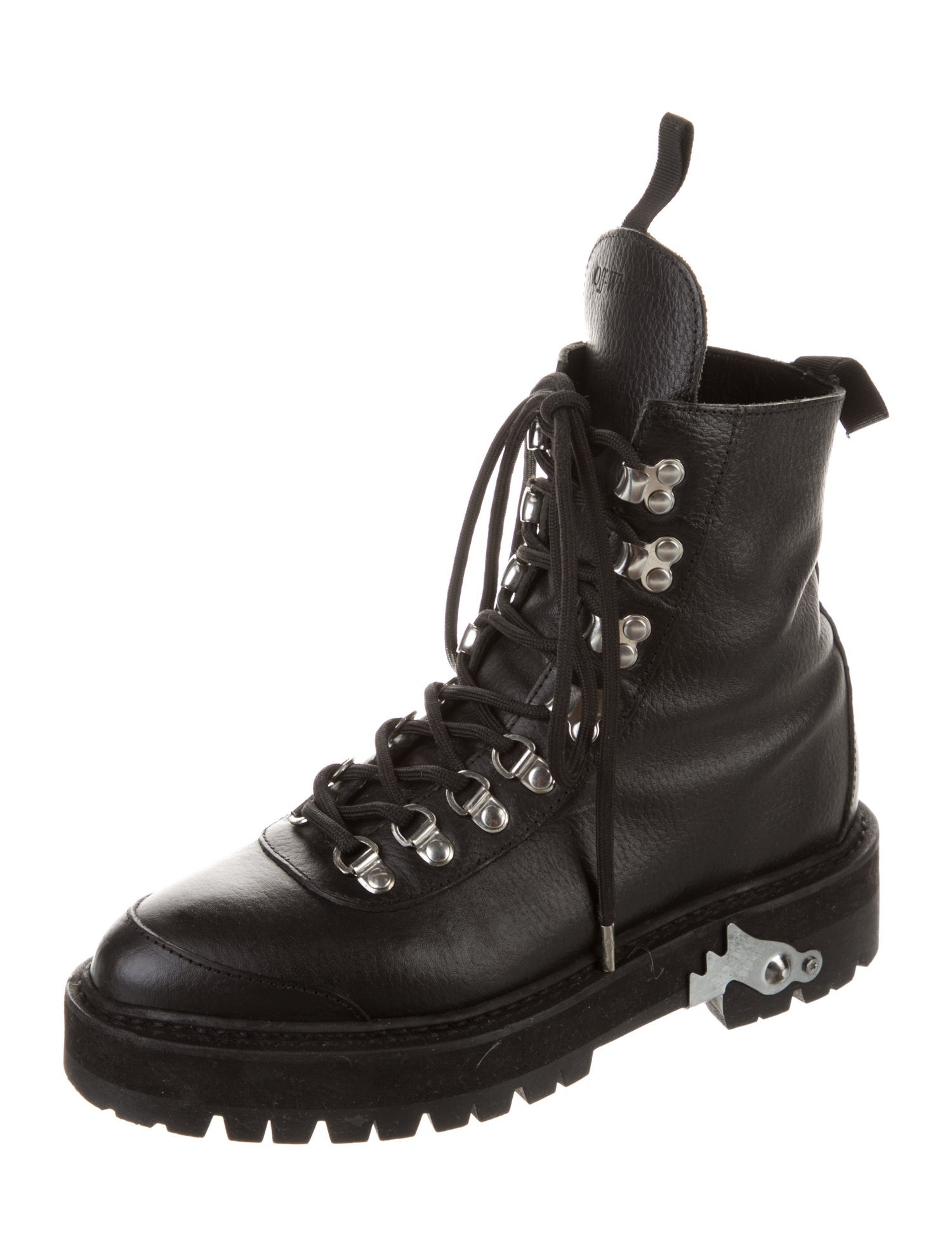 Off-White Leather Hiking Leather Hiking Boots