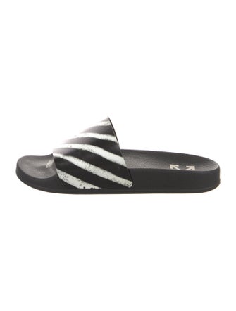 Off-White Spray Diagonals Rubber Slides