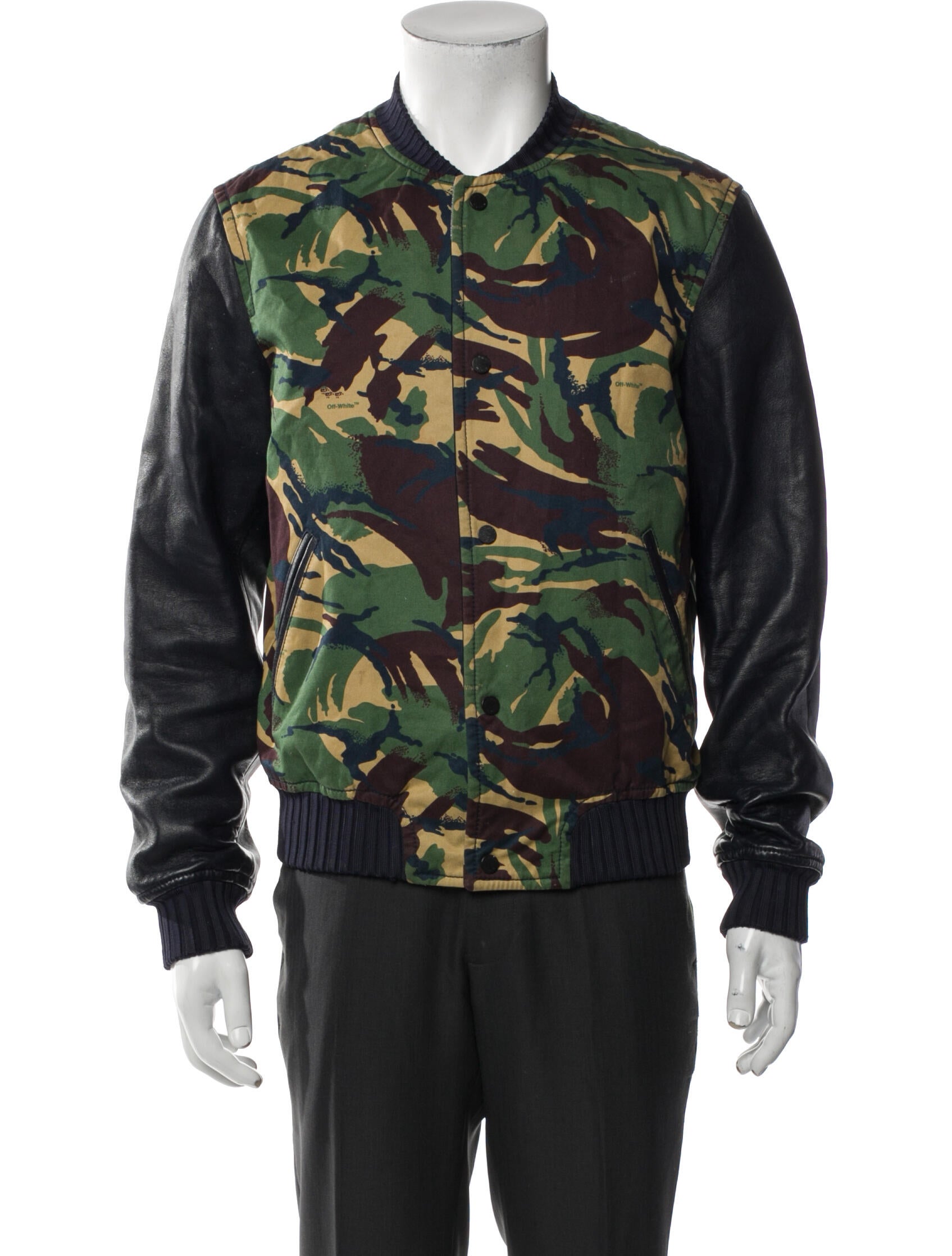 Off-White Lambskin Printed Utility Jacket