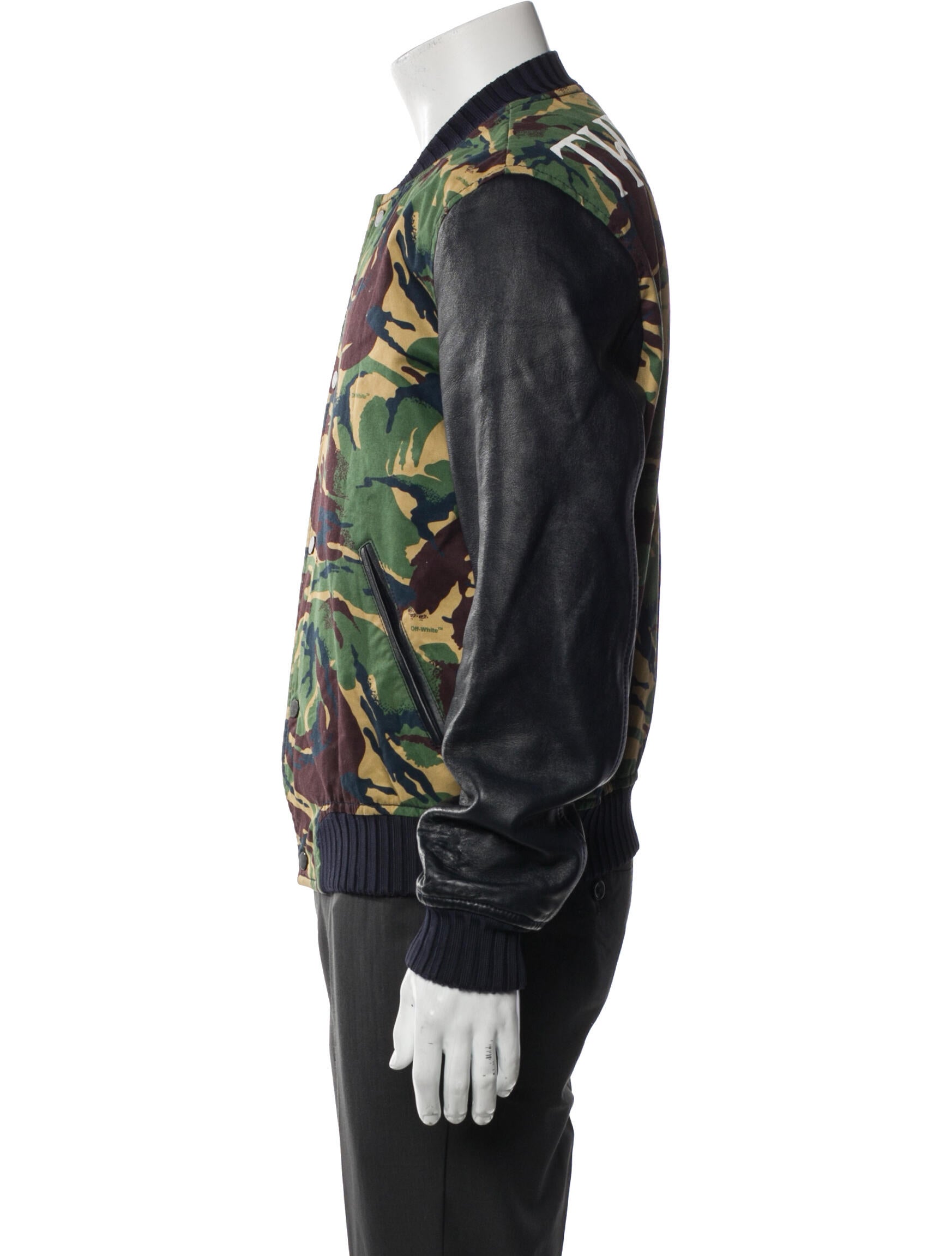 Off-White Lambskin Printed Utility Jacket