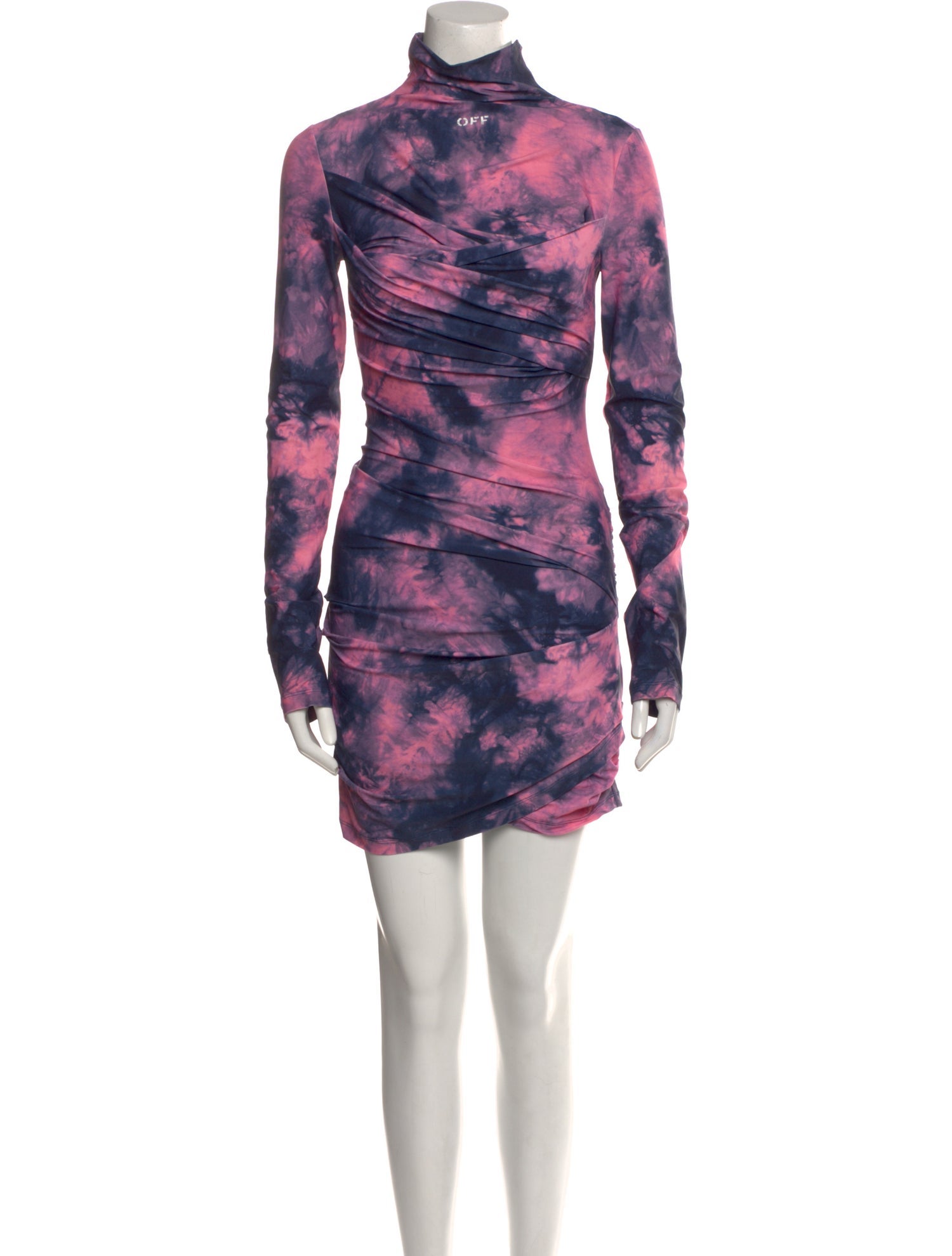 Off-White Tie-Dye Print Mini Dress
