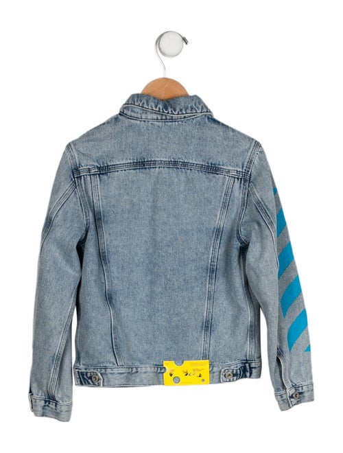 Off-White Kids Diagonal Stripe Denim Jacket