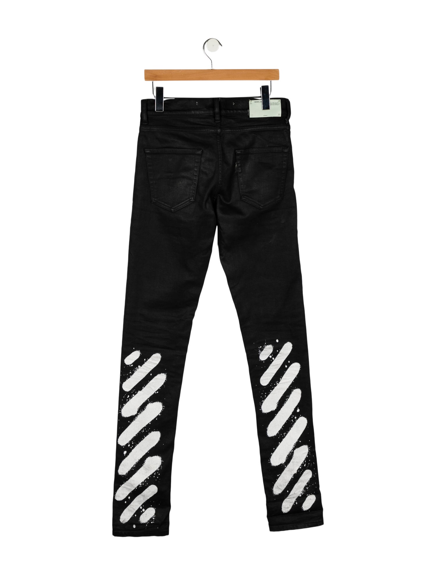 Off-White Spray Diagonals Straight Leg Jeans