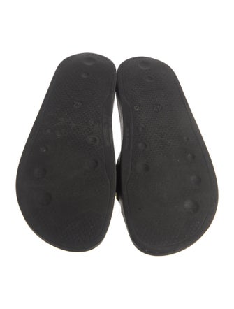 Off-White Leather Patterned Slides