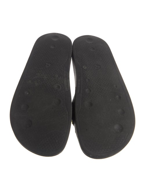 Off-White Leather Patterned Slides