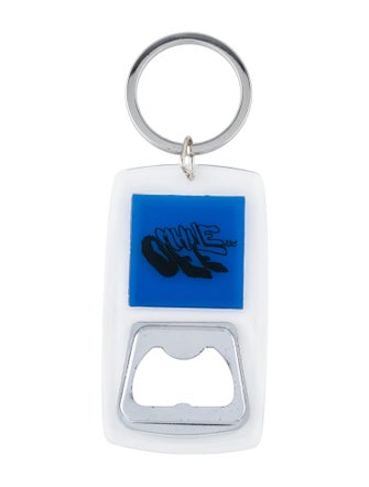 Off-White Spray Typo Bottle Opener Keychain