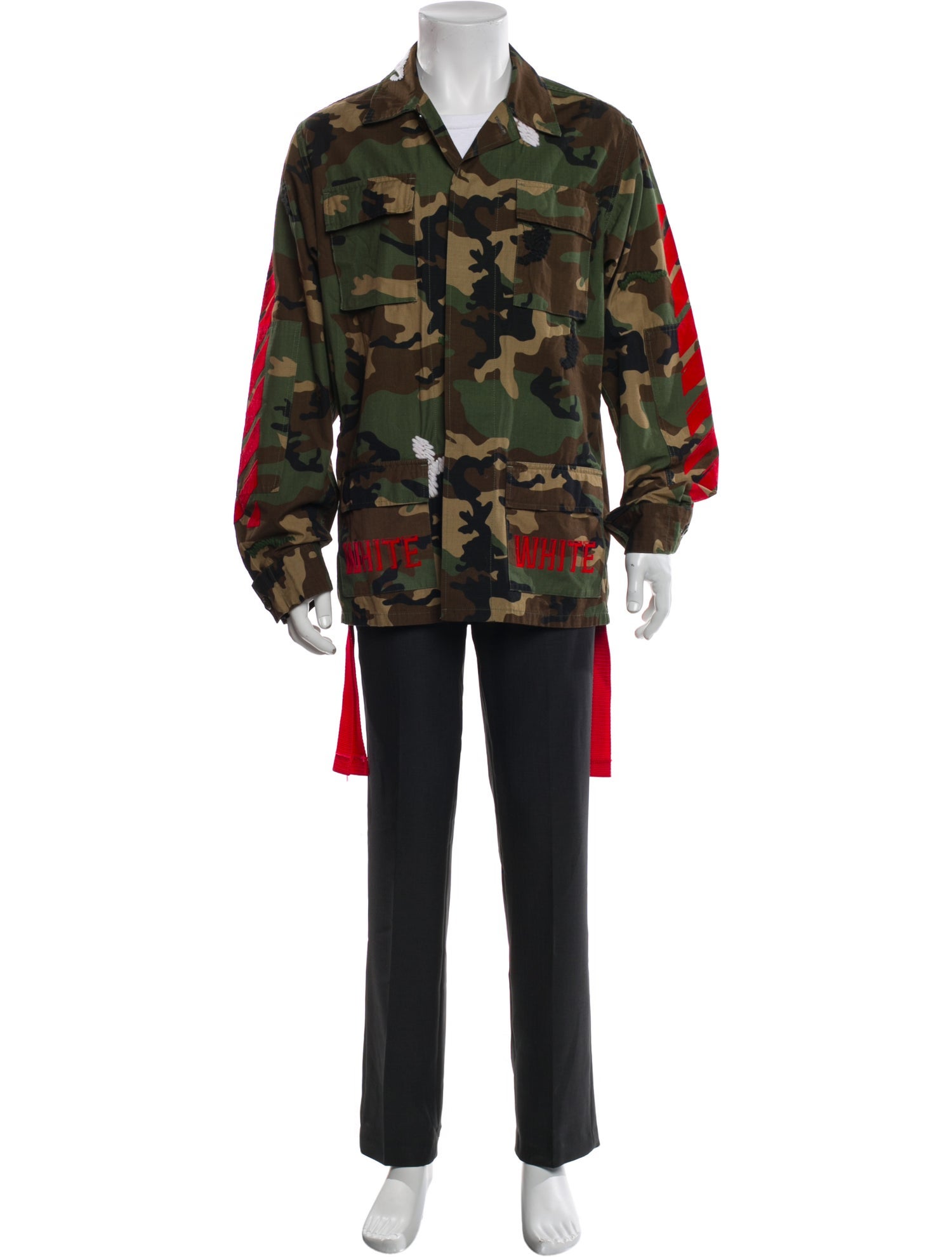 Off-White Camouflage Print Parka