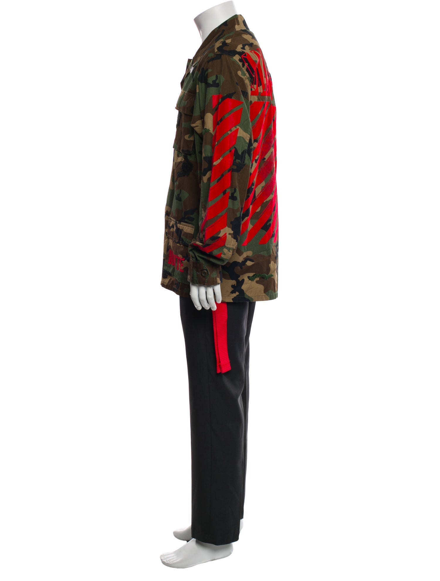 Off-White Camouflage Print Parka