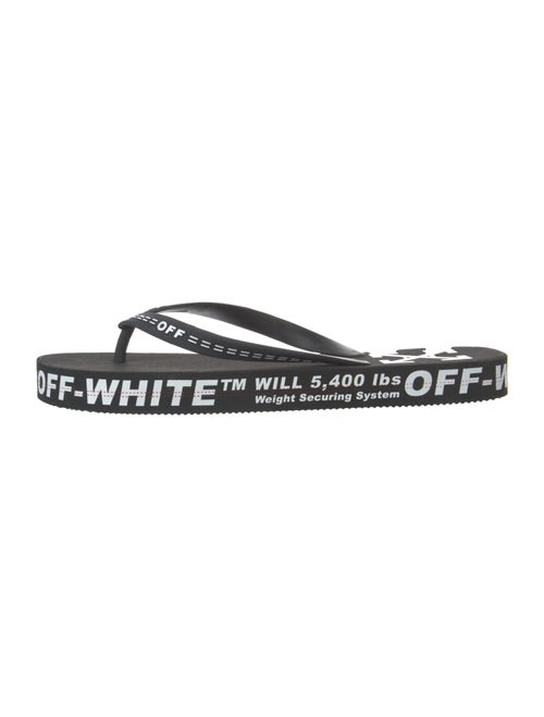 Off-White Rubber Graphic Print Flip Flops