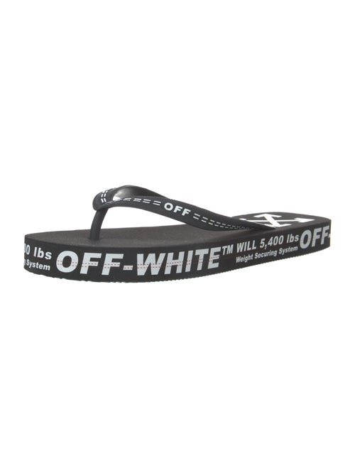 Off-White Rubber Graphic Print Flip Flops