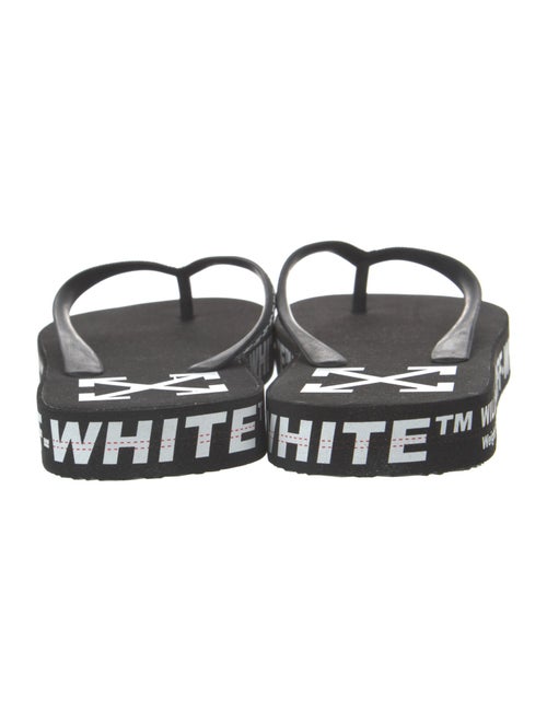 Off-White Rubber Graphic Print Flip Flops