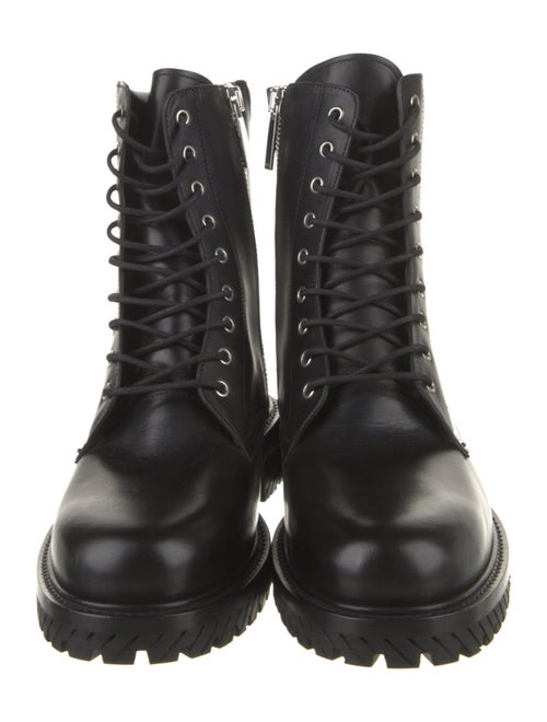Off-White Leather Combat Boots