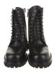 Off-White Leather Combat Boots