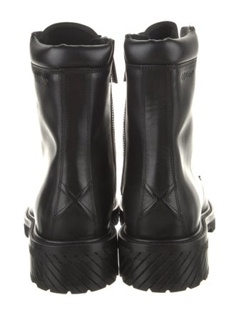 Off-White Leather Combat Boots