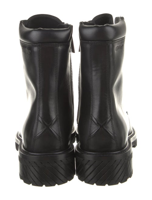 Off-White Leather Combat Boots