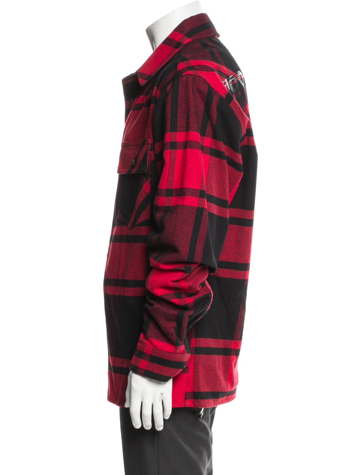 Off-White 2019 Plaid Print Peacoat