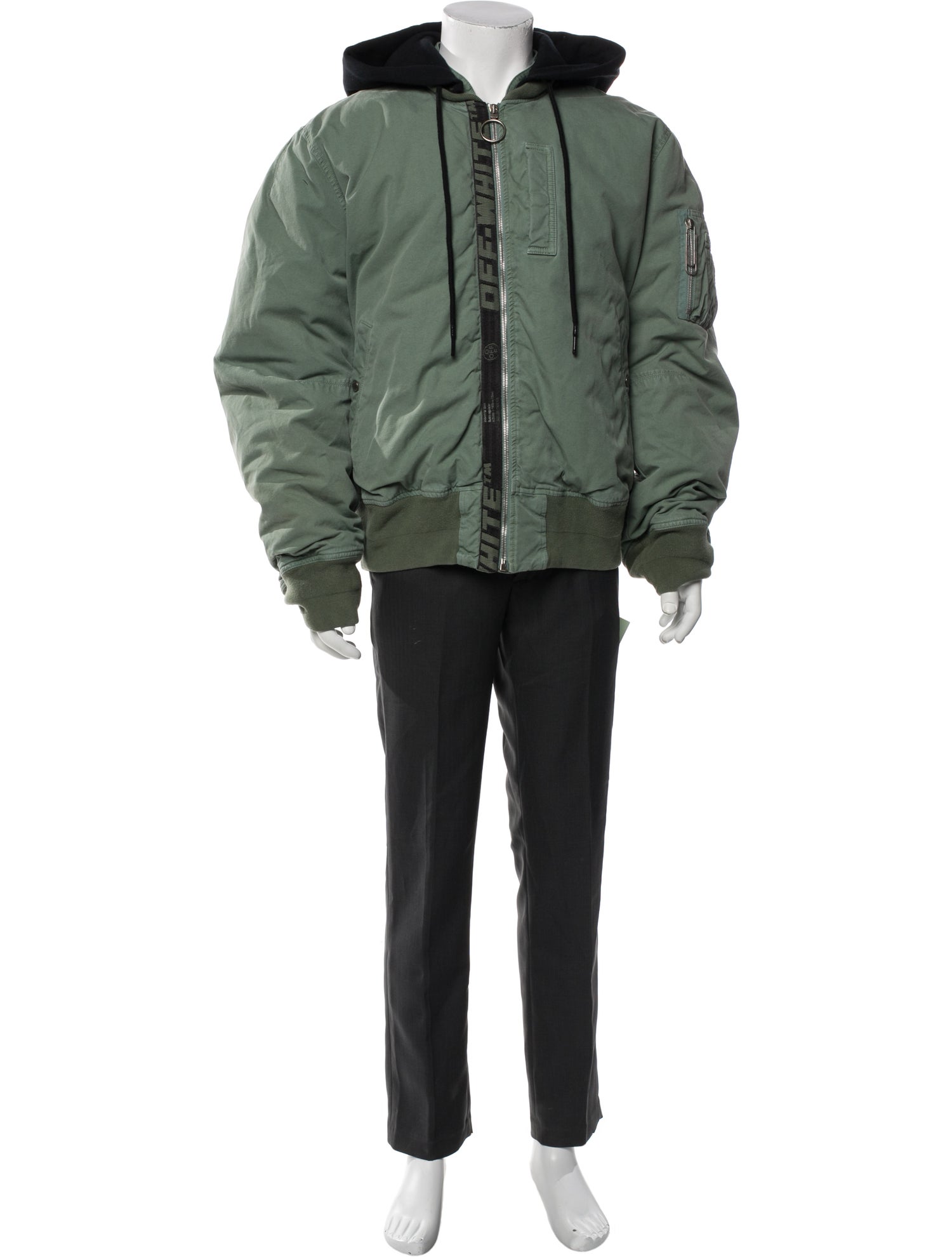 Off-White 2021 Colorblock Pattern Parka