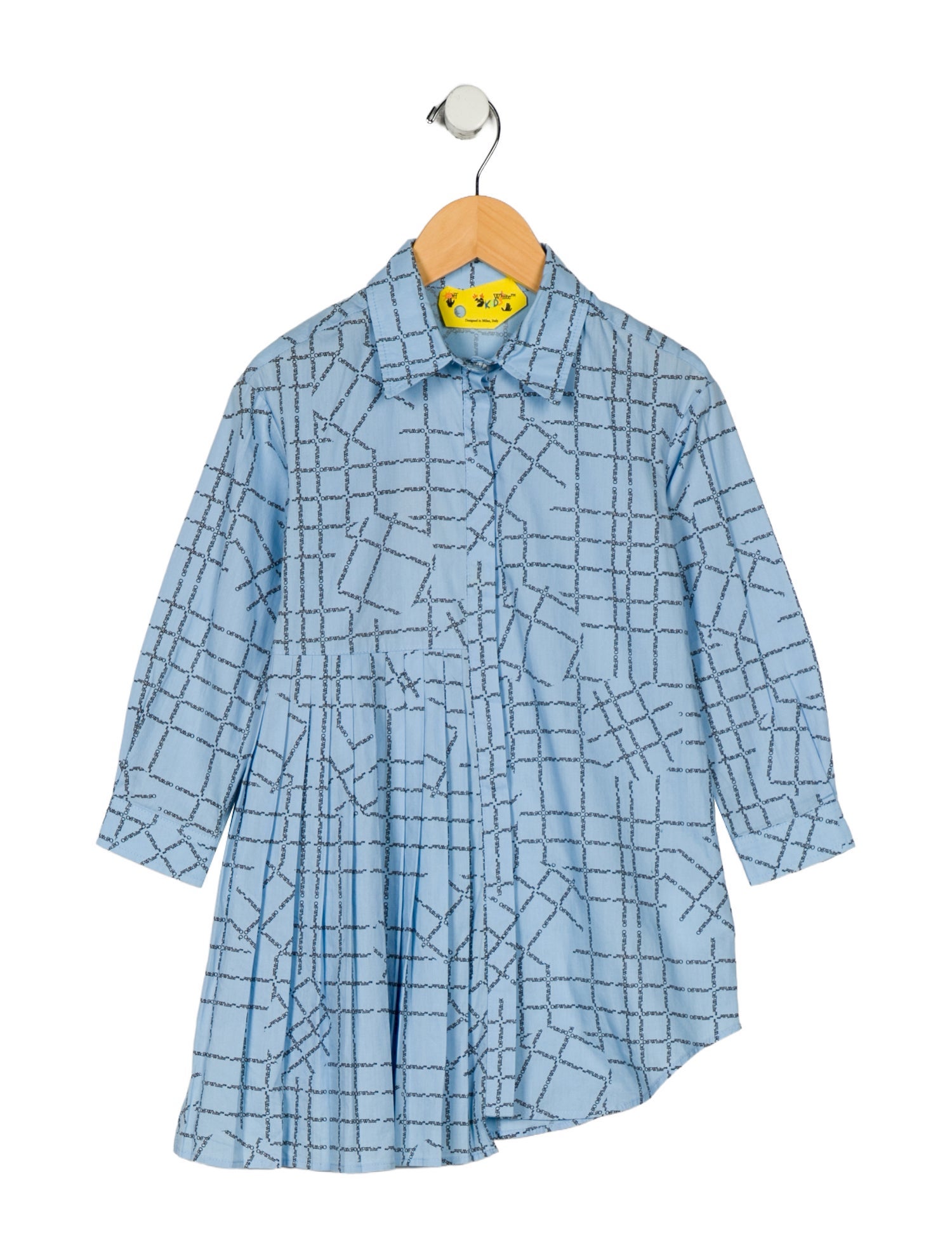 Off-White Toddler Girls' Printed Long Sleeve Dress