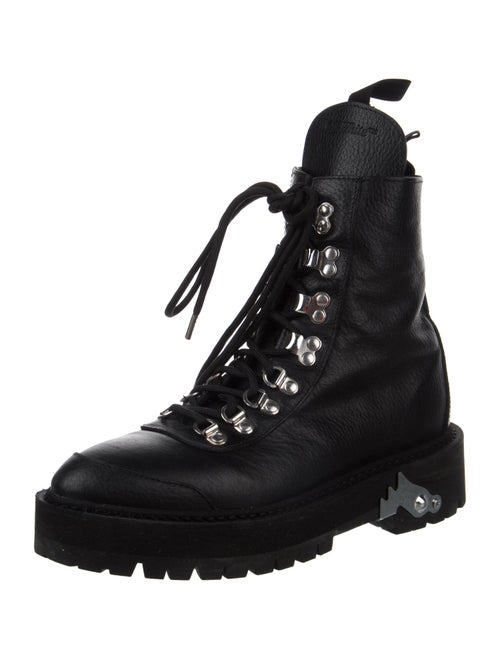 Off-White Leather Combat Boots