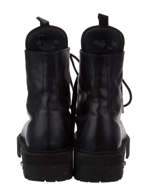 Off-White Leather Combat Boots