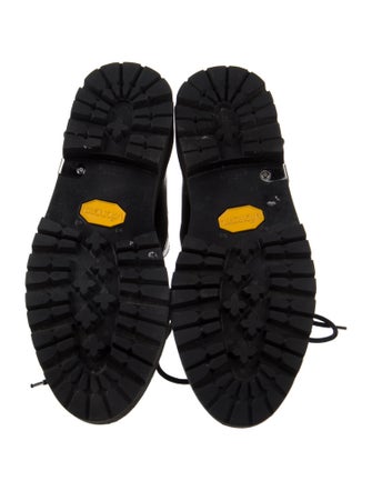 Off-White Leather Combat Boots